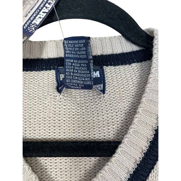 Phat‎ Farm Vintage Logo Letterman Style Mens V Neck Size XL Sweater Stone Wool - Picture 9 of 13
